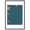 Poster da parete con cornice con mappa della città di Lecce