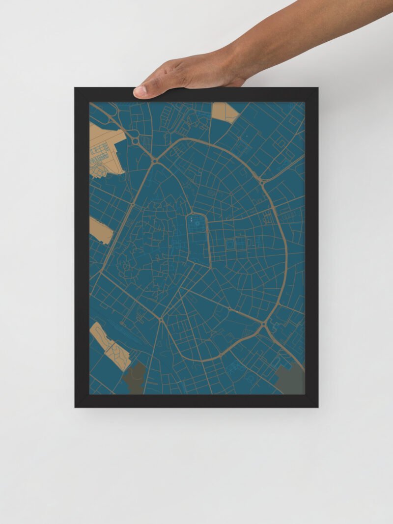 Poster da parete con mappa cartografica di Roma