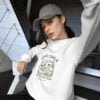 unisex-crew-neck-sweatshirt-white-front-655bccd5b07ae.jpg Felpa unisex con stampa Explorex The Mountain