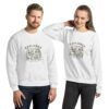 unisex-crew-neck-sweatshirt-white-front-655bccd5b0a86.jpg Felpa unisex con stampa Explorex The Mountain