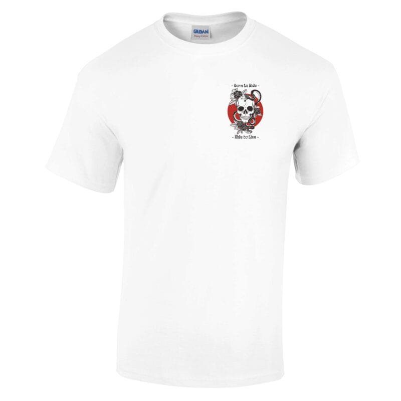 T-shirt girocollo unisex con logo frontale – Collezione Ride & Live T-shirt girocollo unisex con logo frontale – Collezione Ride & Live