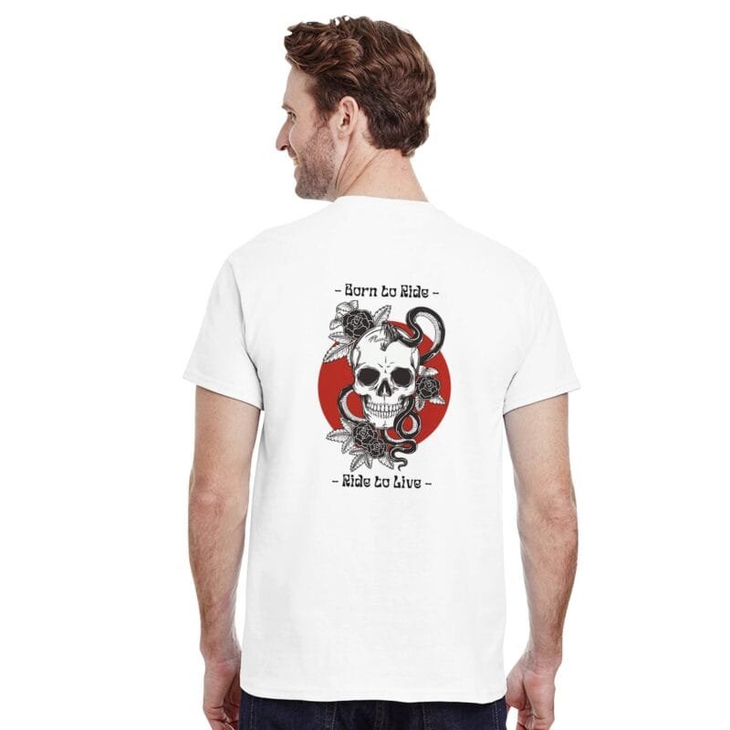 T-shirt girocollo unisex con logo sul retro – Collezione Ride & Live T-shirt girocollo unisex con logo sul retro – Collezione Ride & Live