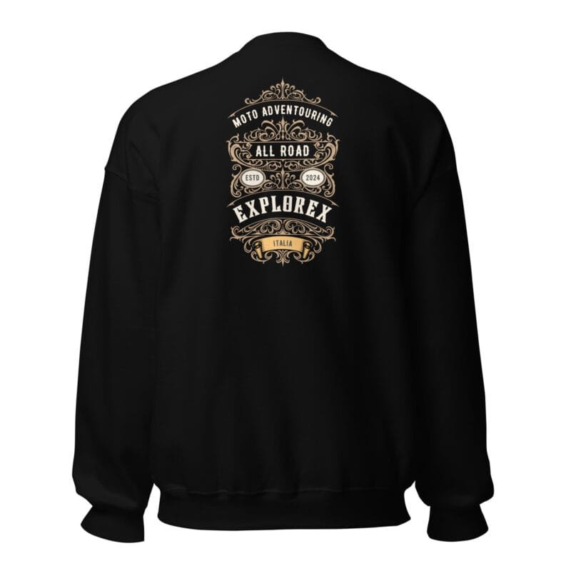 unisex-crew-neck-sweatshirt-black-back-666d453d4845f.jpg Felpa unisex con logo fronte e retro - Collezione Rider