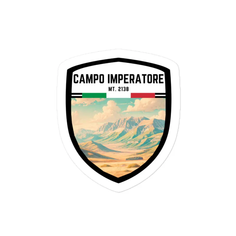 Adesivo Campo Imperatore 10x10cm – Sticker in Vinile Resistente con Applicazione Senza Bolle | Ricordo Perfetto per Motociclisti e Viaggiatori