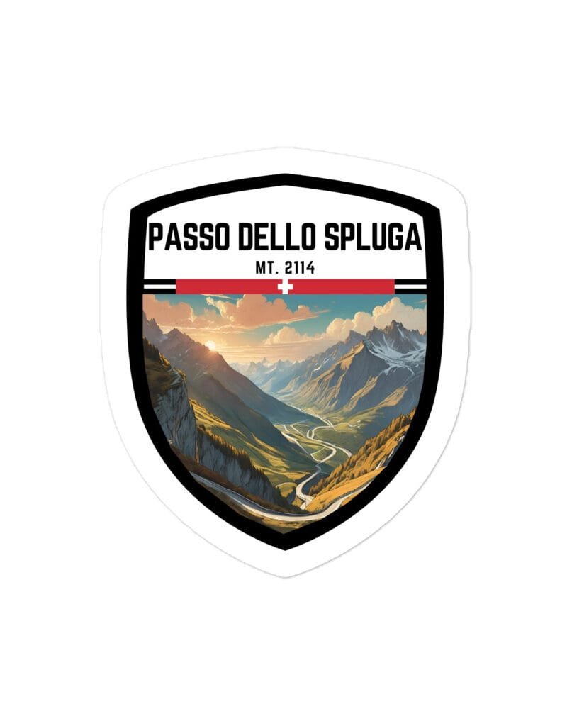Adesivo Passo Gardena 10x10 cm - Sticker da Viaggio Ricordo per Motociclisti e Viaggiatori