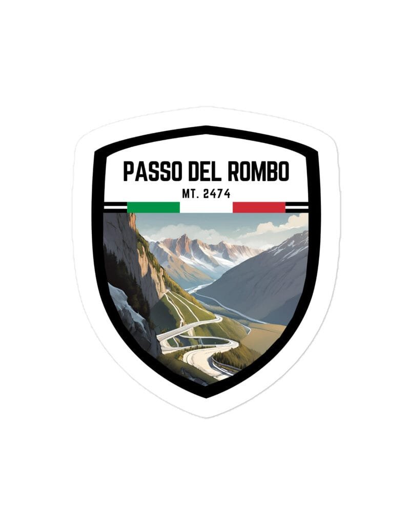 Adesivo Passo dell'Albula 10x10 cm - Sticker da Viaggio Ricordo per Motociclisti e Viaggiatori