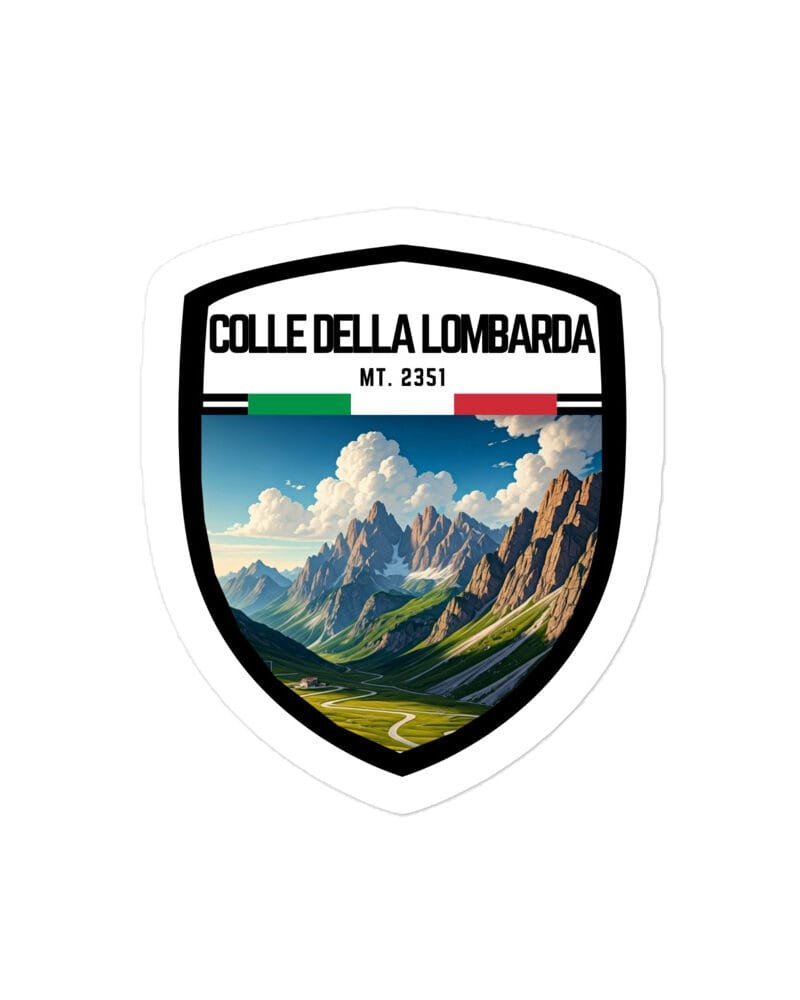 Adesivo Passo dell'Albula 10x10 cm - Sticker da Viaggio Ricordo per Motociclisti e Viaggiatori