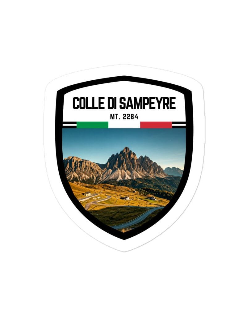 Adesivo Passo Gardena 10x10 cm - Sticker da Viaggio Ricordo per Motociclisti e Viaggiatori