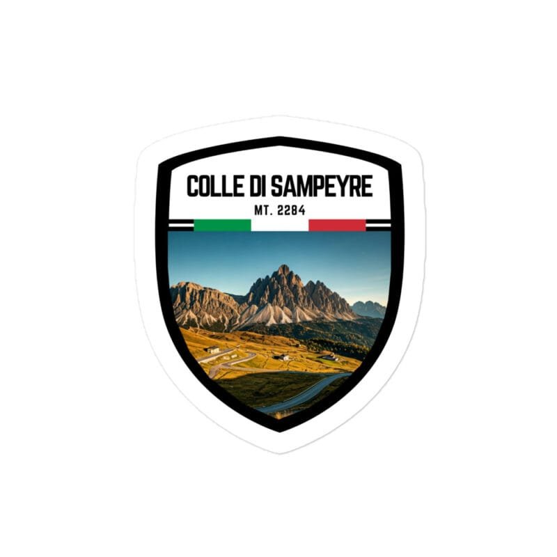 Adesivo Colle di Sampeyre 10x10 cm - Sticker da Viaggio Ricordo per Motociclisti e Viaggiatori