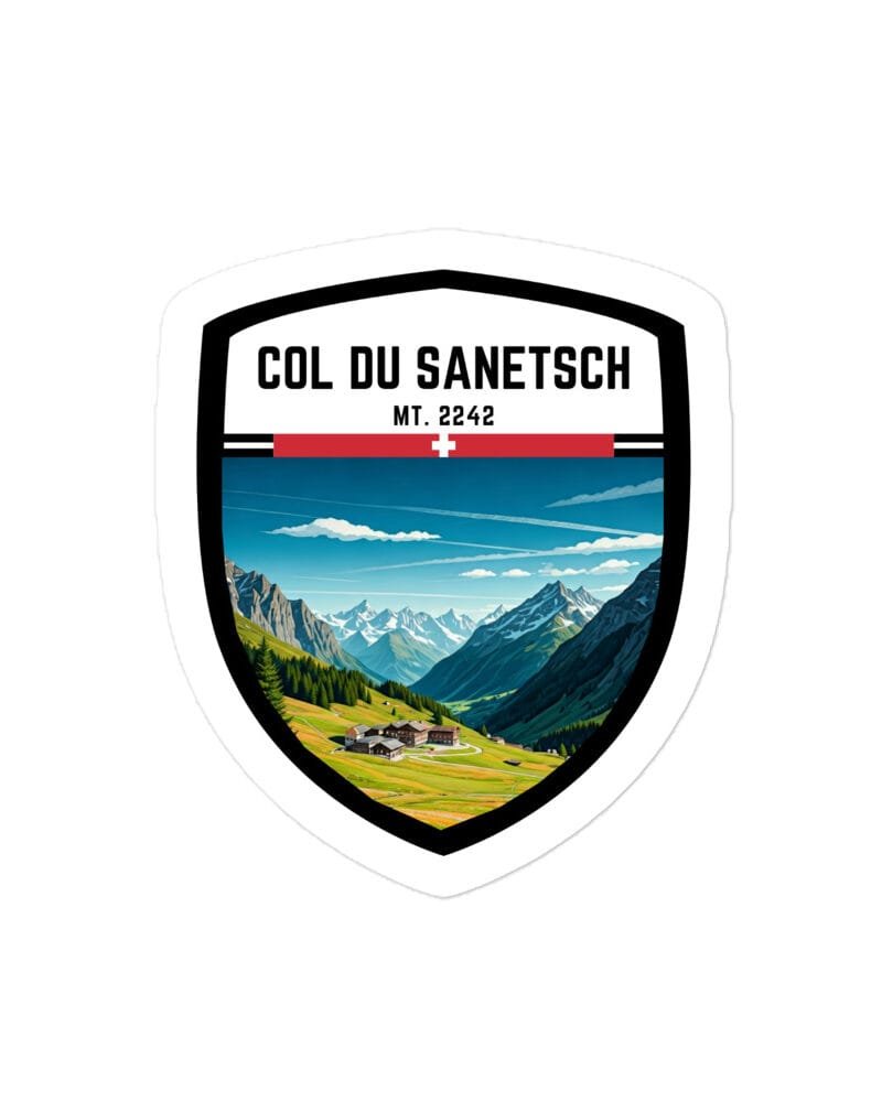 Adesivo Passo Manghen 10x10 cm - Sticker da Viaggio Ricordo per Motociclisti e Viaggiatori