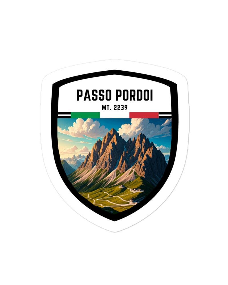 Adesivo Passo Gardena 10x10 cm - Sticker da Viaggio Ricordo per Motociclisti e Viaggiatori