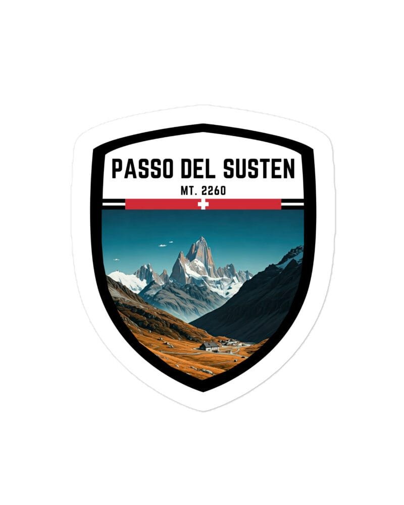 Adesivo Passo Manghen 10x10 cm - Sticker da Viaggio Ricordo per Motociclisti e Viaggiatori