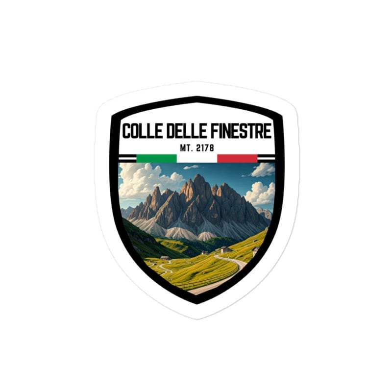Adesivo Colle delle Finestre 10x10 cm - Sticker da Viaggio Ricordo per Motociclisti e Viaggiatori