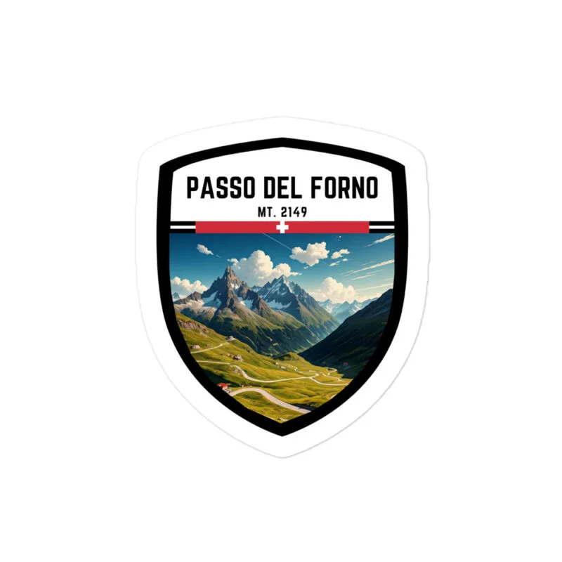 Adesivo Passo del Forno 10x10 cm - Sticker da Viaggio Ricordo per Motociclisti e Viaggiatori