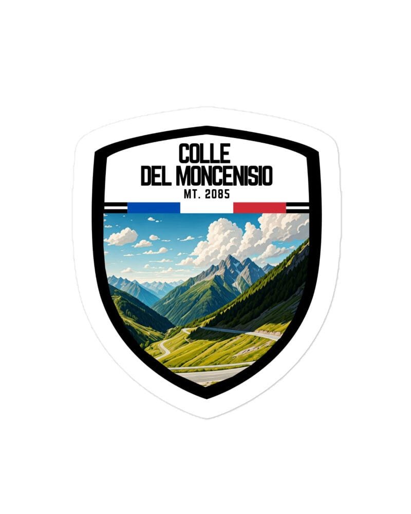 Adesivo Colle della Bonette 10x10cm – Sticker in Vinile Resistente per gli Amanti delle Montagne e delle Avventure