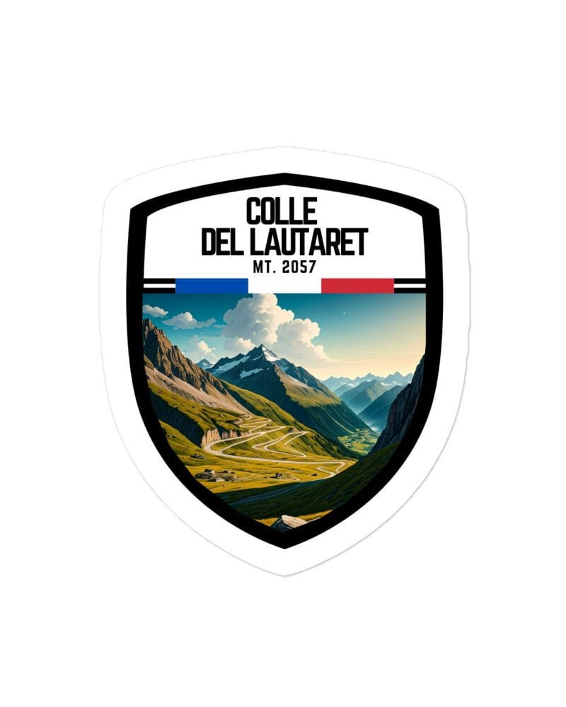 Adesivo Colle della Bonette 10x10cm – Sticker in Vinile Resistente per gli Amanti delle Montagne e delle Avventure