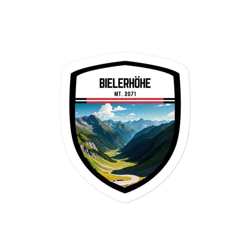 Adesivo Bielerhöhe 10x10 cm - Sticker da Viaggio Ricordo per Motociclisti e Viaggiatori