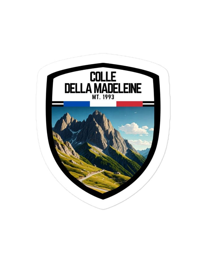 Adesivo Colle della Bonette 10x10cm – Sticker in Vinile Resistente per gli Amanti delle Montagne e delle Avventure