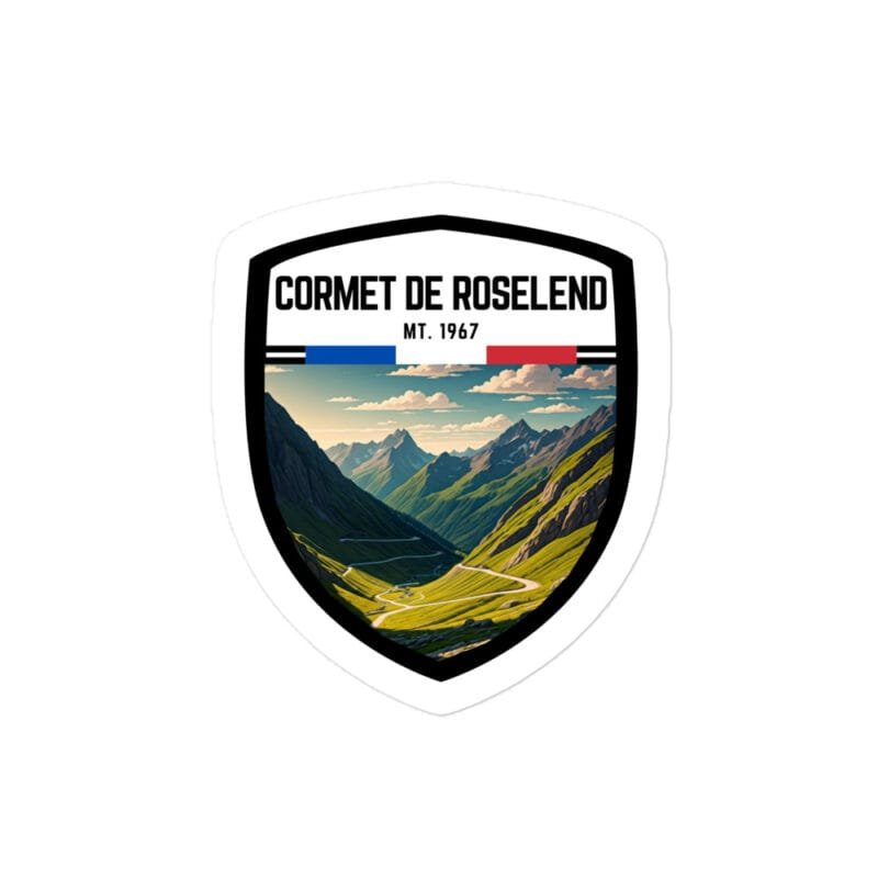 Adesivo Cormet de Roselend 10x10 cm - Sticker da Viaggio Ricordo per Motociclisti e Viaggiatori