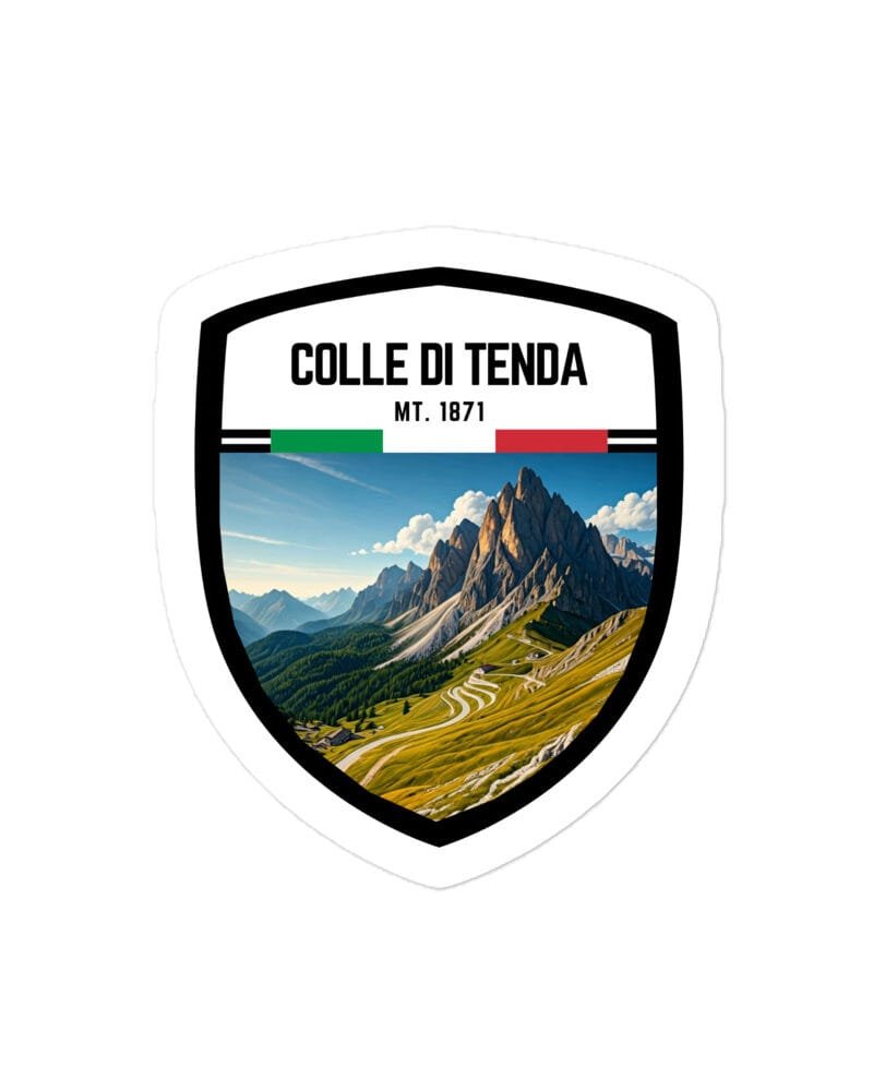 Adesivo Passo di Monte Croce di Comelico 10x10 cm - Sticker da Viaggio Ricordo per Motociclisti e Viaggiatori