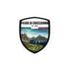 Adesivo Passo di Crocedomini 10x10 cm - Sticker da Viaggio Ricordo per Motociclisti e Viaggiatori