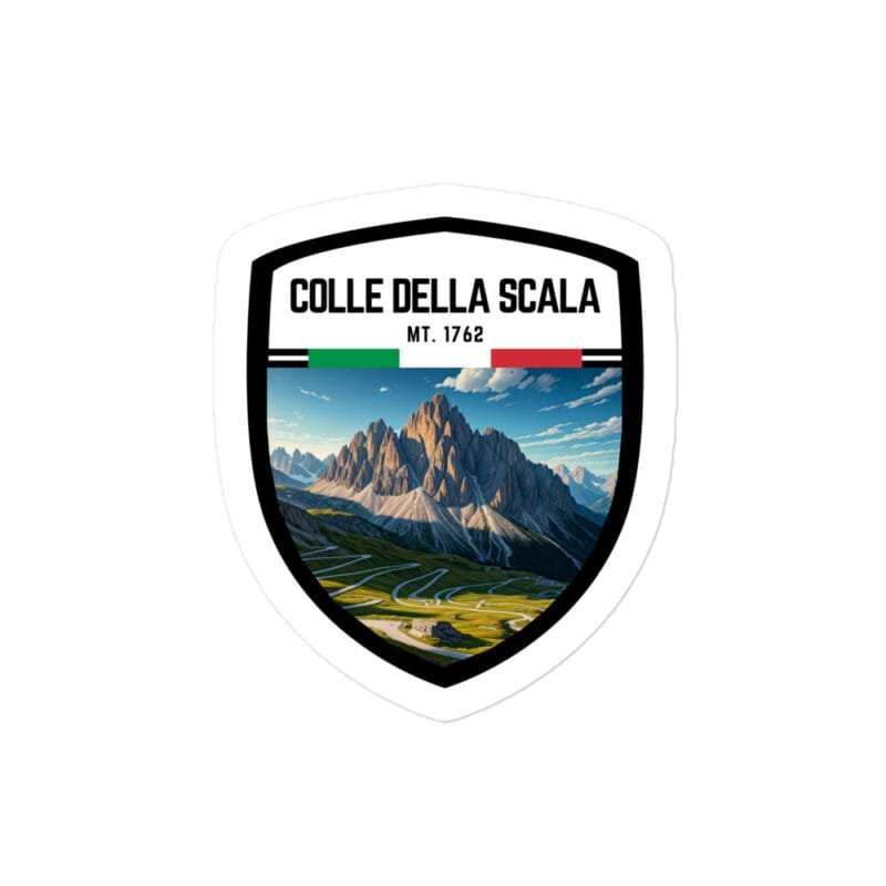 Adesivo Colle della Scala 10x10 cm - Sticker da Viaggio Ricordo per Motociclisti e Viaggiatori