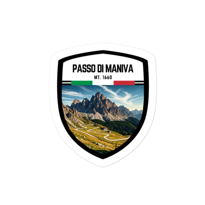 Adesivo Passo di Maniva 10x10 cm - Sticker da Viaggio Ricordo per Motociclisti e Viaggiatori