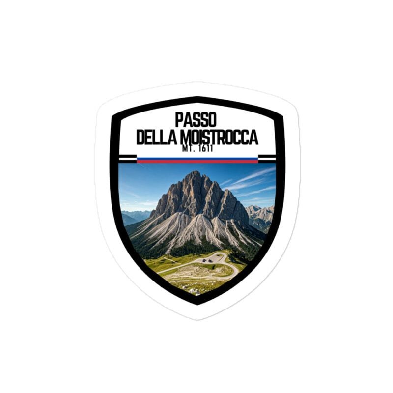 Adesivo Passo della Moistrocca 10x10 cm - Sticker da Viaggio Ricordo per Motociclisti e Viaggiatori