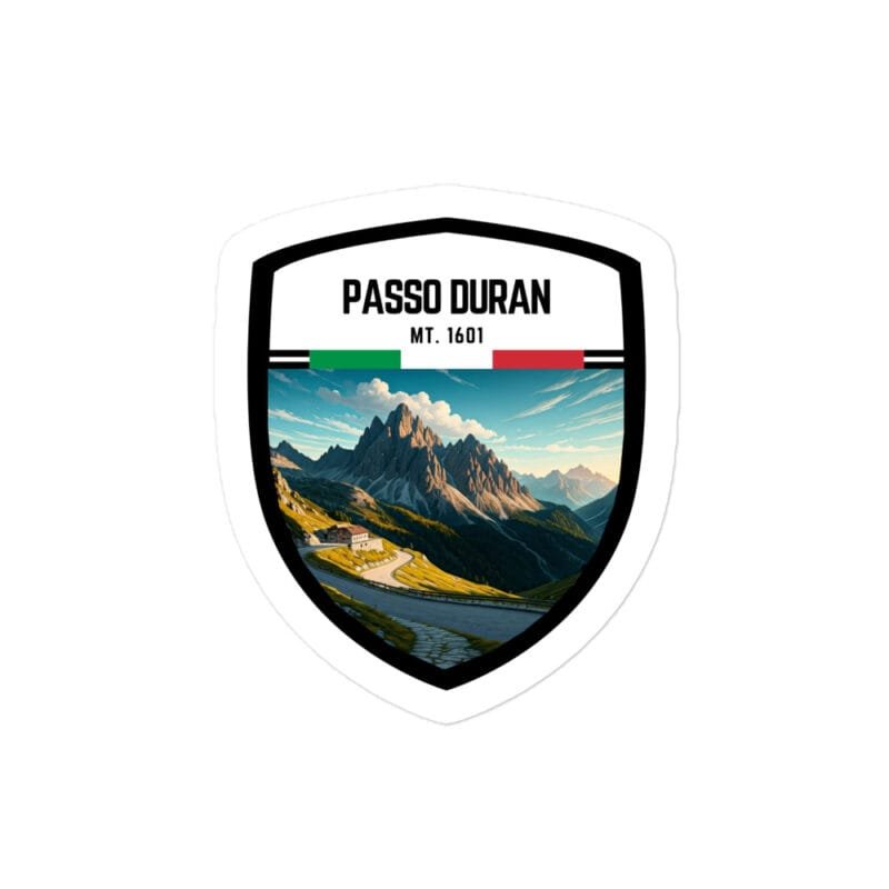Adesivo Passo Duran 10x10 cm - Sticker da Viaggio Ricordo per Motociclisti e Viaggiatori