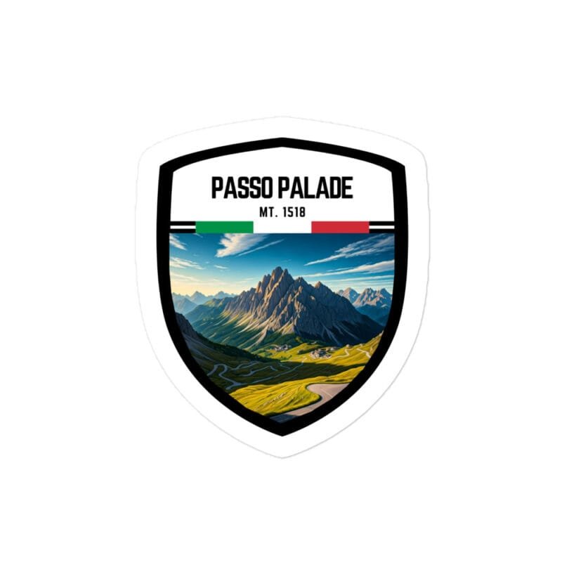 Adesivo Passo Palade 10x10 cm - Sticker da Viaggio Ricordo per Motociclisti e Viaggiatori