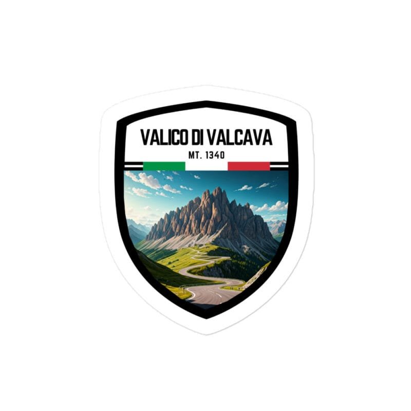 Adesivo Valico di Valcava 10x10 cm - Sticker da Viaggio Ricordo per Motociclisti e Viaggiatori