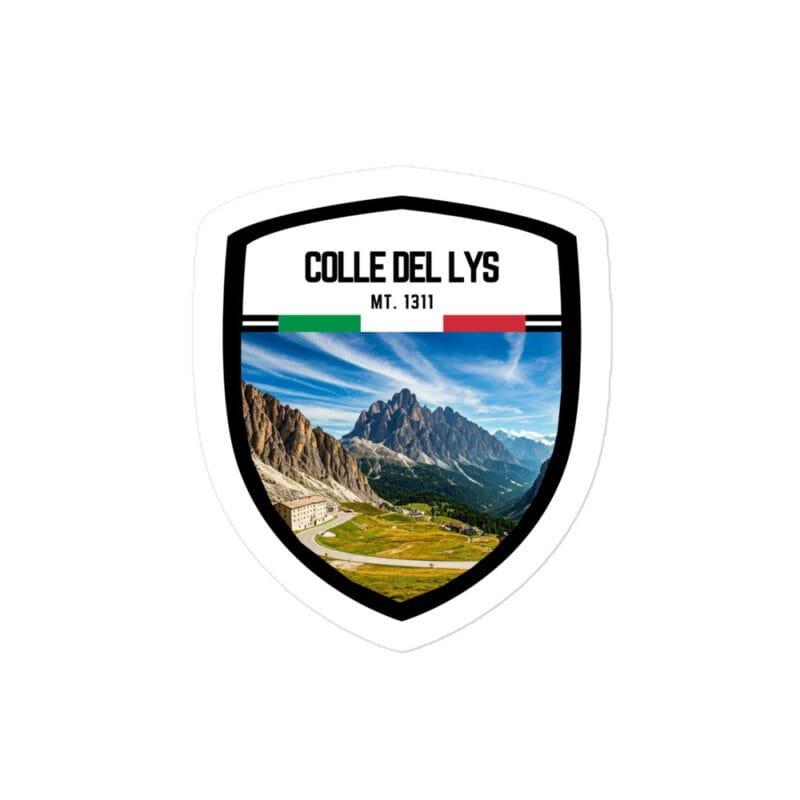 Adesivo Colle del Lys 10x10 cm - Sticker da Viaggio Ricordo per Motociclisti e Viaggiatori