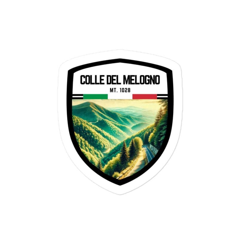 Adesivo Colle del Melogno 10x10 cm - Sticker da Viaggio Ricordo per Motociclisti e Viaggiatori