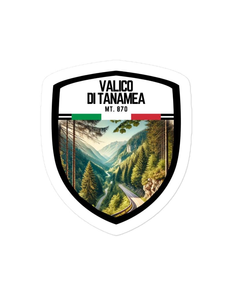 Adesivo Valico di Coccau 10x10 cm - Sticker da Viaggio Ricordo per Motociclisti e Viaggiatori