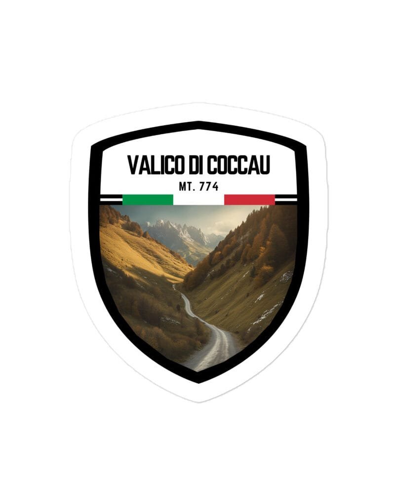 Adesivo Valico di Coccau 10x10 cm - Sticker da Viaggio Ricordo per Motociclisti e Viaggiatori