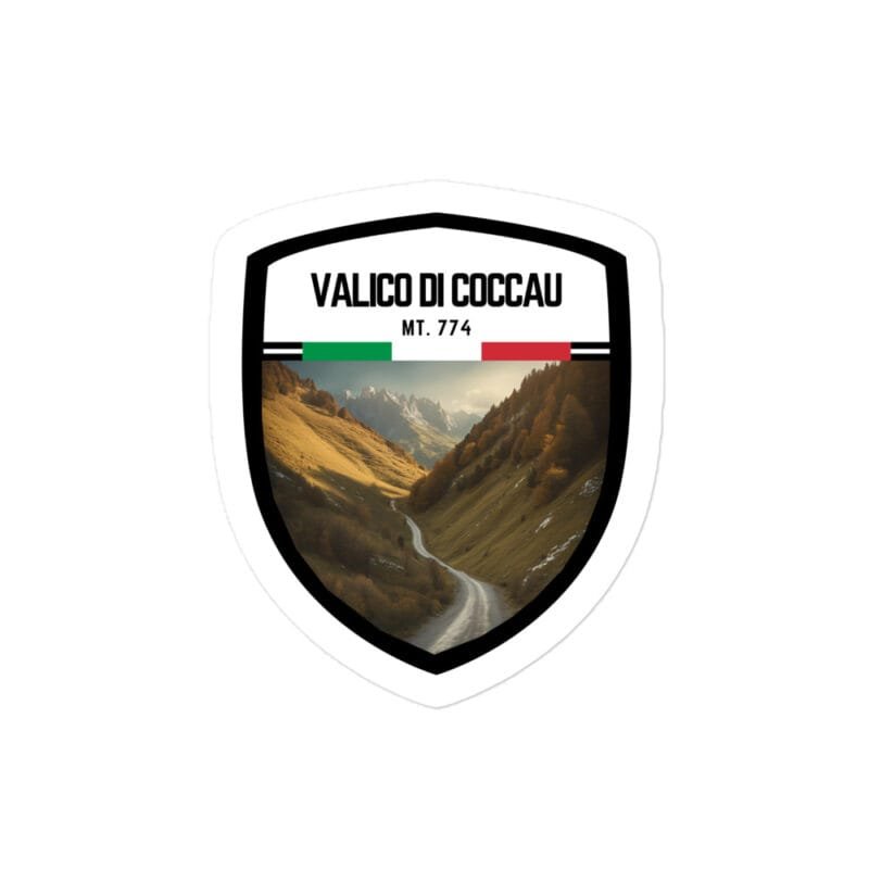 Adesivo Valico di Coccau 10x10 cm - Sticker da Viaggio Ricordo per Motociclisti e Viaggiatori
