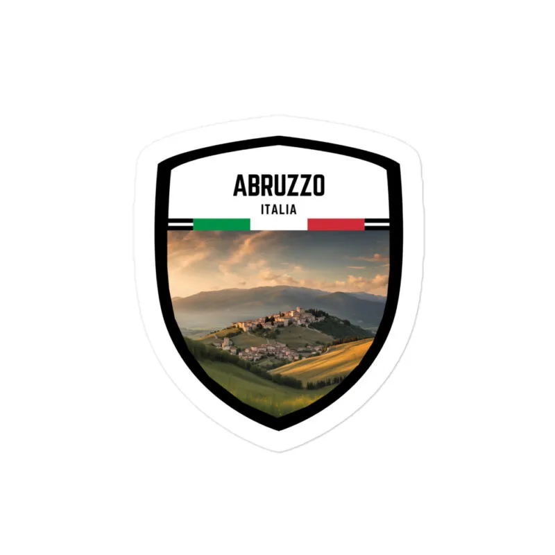 Adesivo Regione Abruzzo – Sticker da Viaggio Ricordo per Motociclisti e Viaggiatori