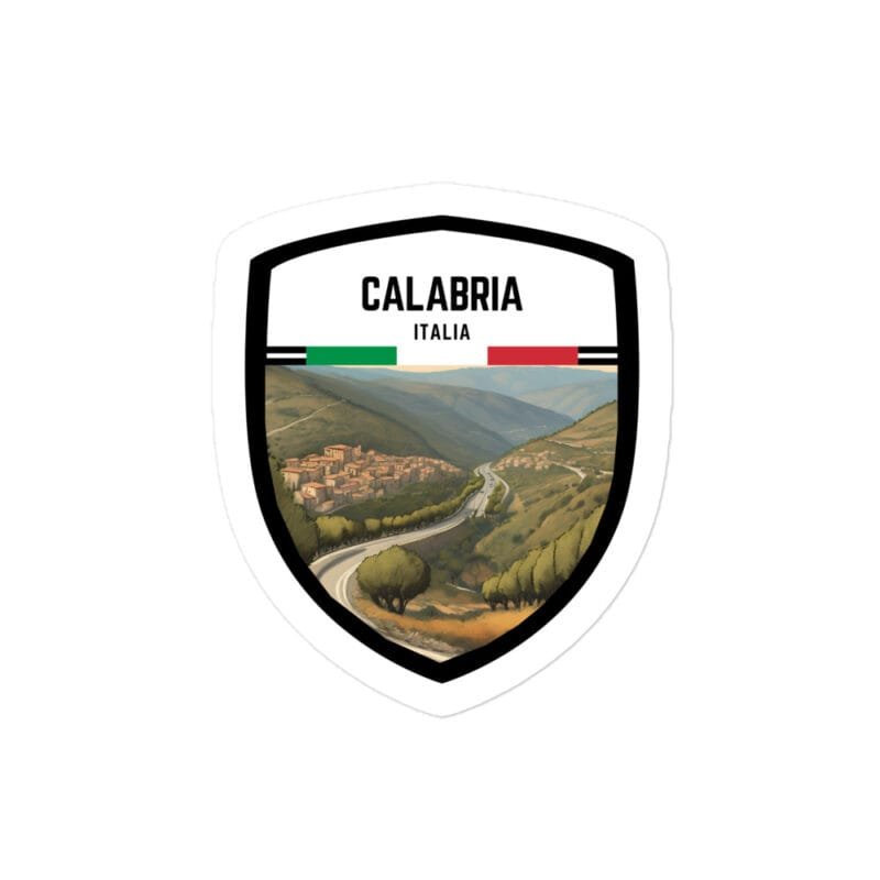 Adesivo Regione Calabria - Sticker da Viaggio Ricordo per Motociclisti e Viaggiatori