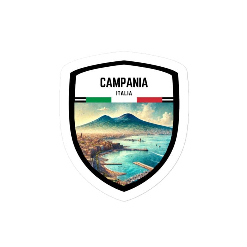 Adesivo Regione Campania – Sticker da Viaggio Ricordo per Motociclisti e Viaggiatori