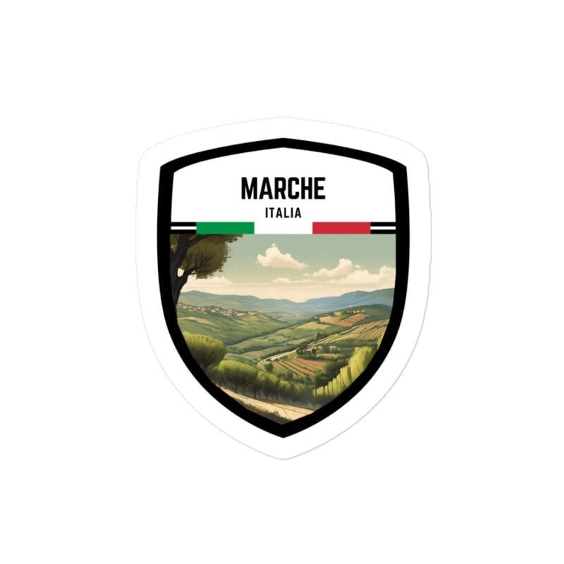 Adesivo Regione Marche – Sticker da Viaggio Ricordo per Motociclisti e Viaggiatori