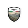 Adesivo Regione Piemonte - Sticker da Viaggio Ricordo per Motociclisti e Viaggiatori