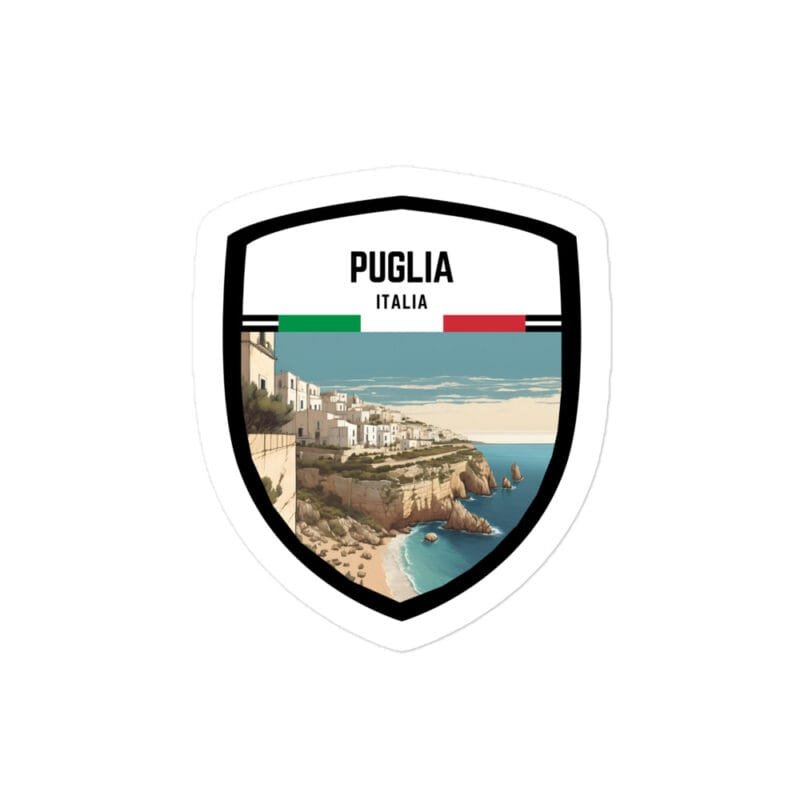 Adesivo Regione Puglia – Sticker da Viaggio Ricordo per Motociclisti e Viaggiatori