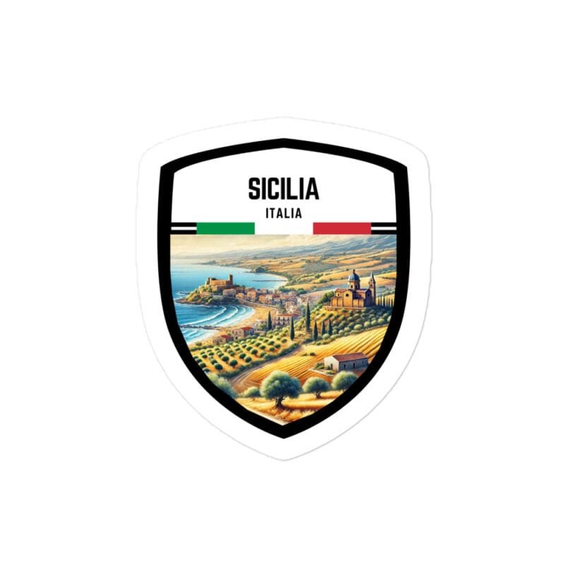 Adesivo Regione Sicilia – Sticker da Viaggio Ricordo per Motociclisti e Viaggiatori