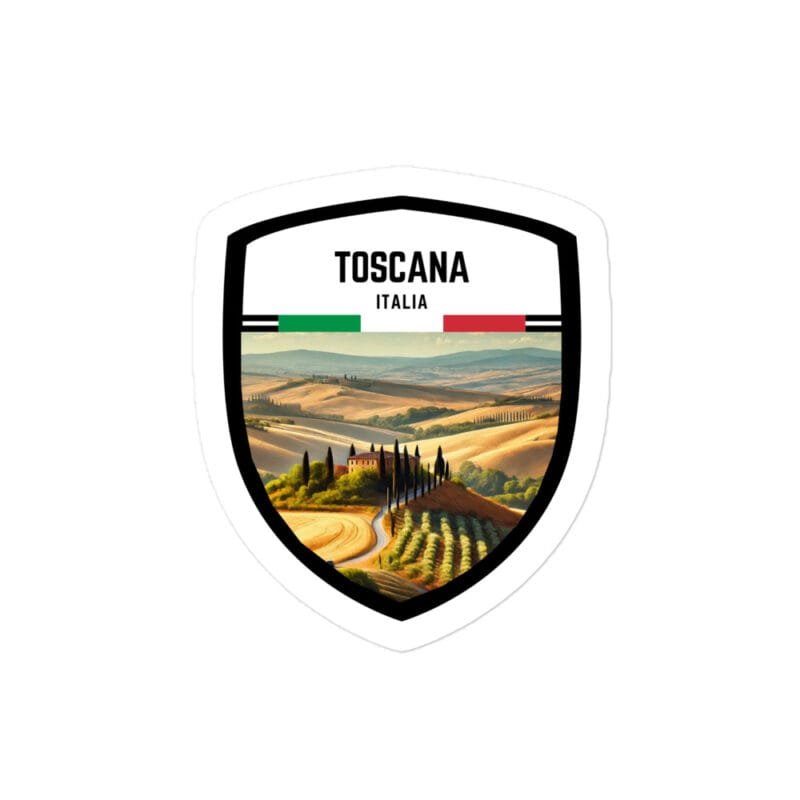 Adesivo Regione Toscana - Sticker da Viaggio Ricordo per Motociclisti e Viaggiatori