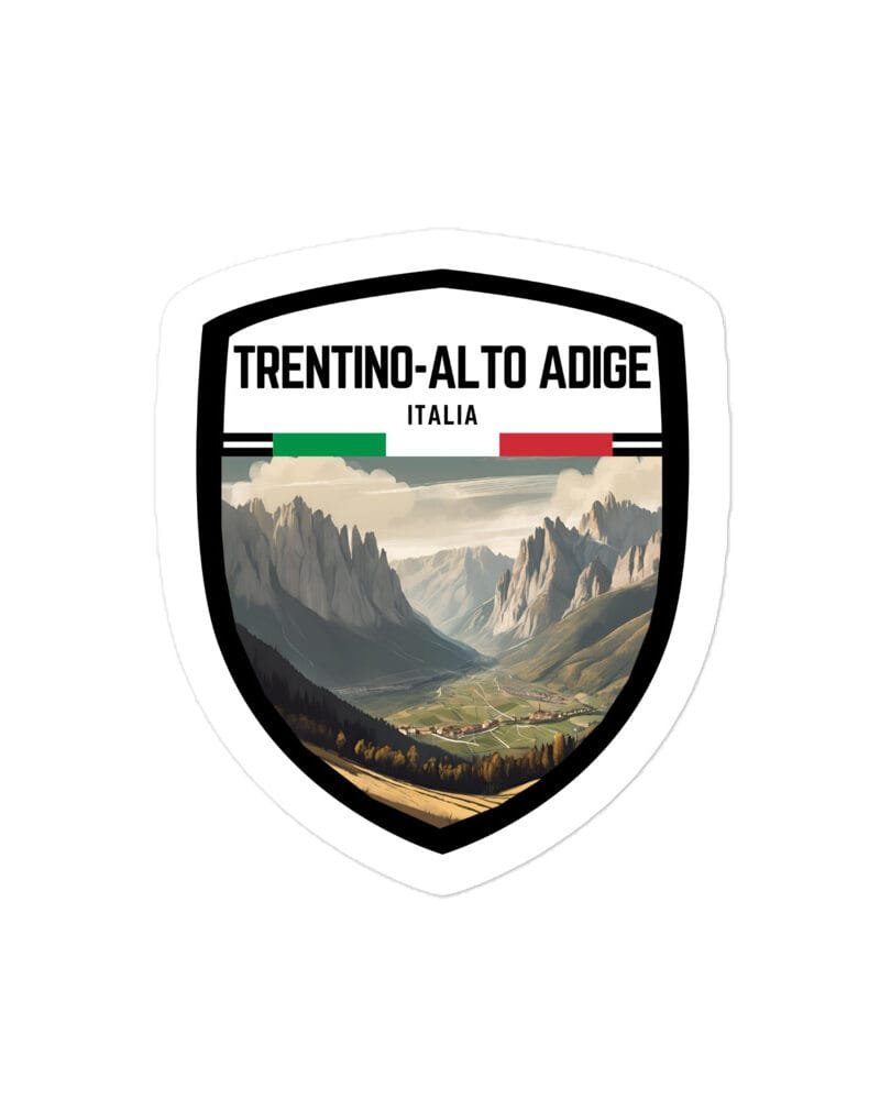 Adesivo Regione Trentino-Alto Adige - Sticker da Viaggio Ricordo per Motociclisti e Viaggiatori