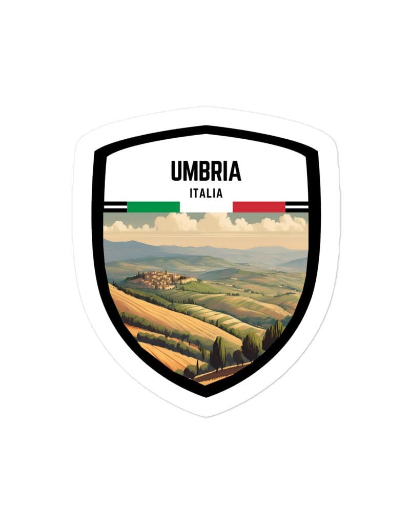 Adesivo Regione Umbria - Sticker da Viaggio Ricordo per Motociclisti e Viaggiatori