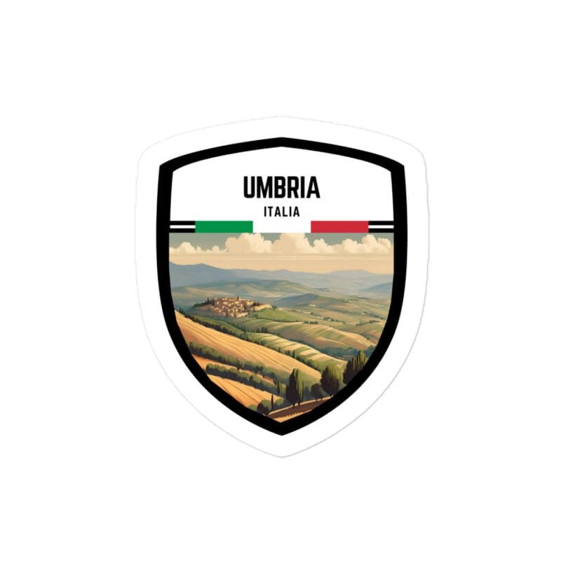 Adesivo Regione Umbria - Sticker da Viaggio Ricordo per Motociclisti e Viaggiatori
