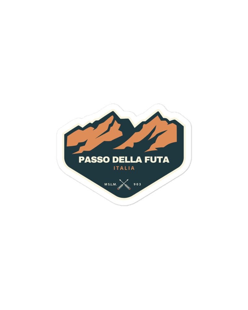 Adesivo Passo della Futa - Sagoma Montagna per collezionisti e viaggiatori
