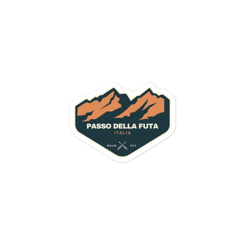 Adesivo Passo della Futa - Sagoma Montagna per collezionisti e viaggiatori