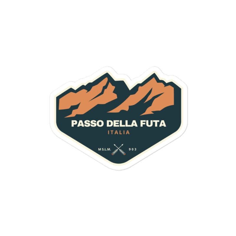 Adesivo Passo della Futa - Sagoma Montagna per collezionisti e viaggiatori